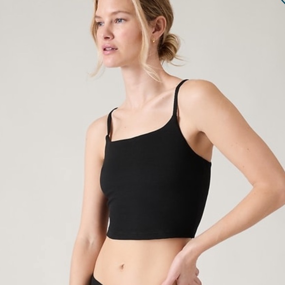 Athleta SCOOP CROP TANKINI A-C // Pique Black - Picture 2 of 9